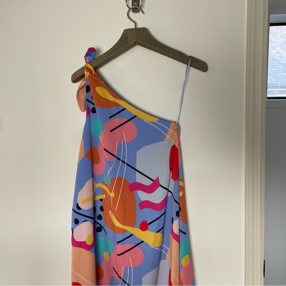 CROSBY by Mollie Burch Sasha High Low Midi Length One Shoulder Dress \\ 0 - Picture 10 of 11